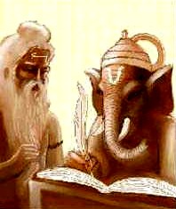 Srila Vyasadeva e Sri Ganapati